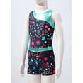 thumbnail image 2 of Eandarui Kids Girls Metallic 2 Pcs Athletic Biketard Ballet Gymnatics Leotard with Shorts Active Starry Black 10, 2 of 9