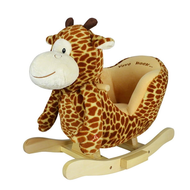 Plush Soft Animal Theme Ride On Rocking Toy Ride For Toddlers Walmart