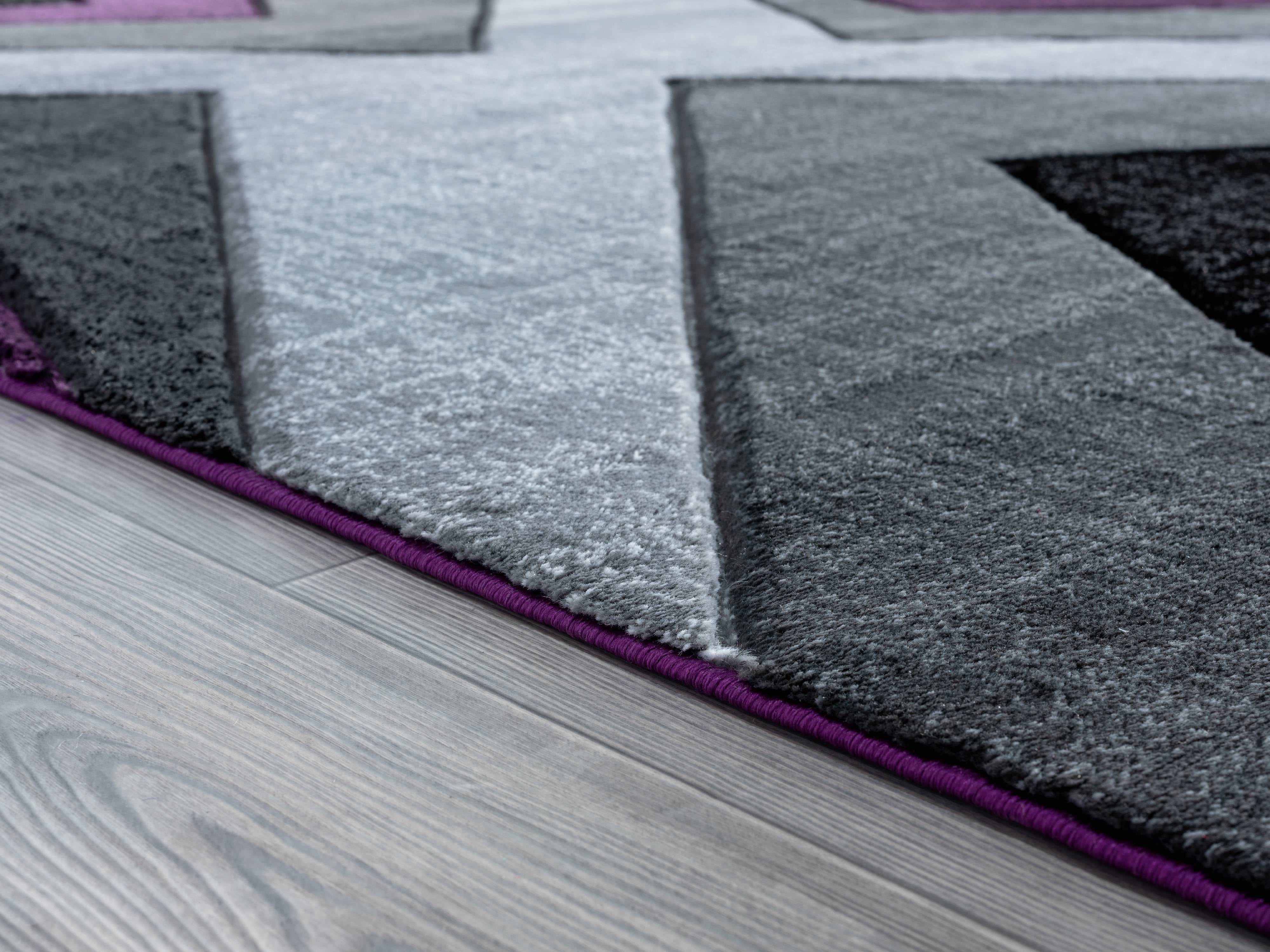 United Weavers Drachma Rimini Modern Abstract Area Rug, Plum, 7'10" x 7'10"