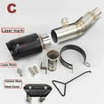 thumbnail image 3 of Motorcycle Exhaust System Slip OnExhaust Tip Baffle Pipe Middle Link Tube Parts For Yamaha YZF R6 2006-2019, 3 of 4