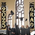thumbnail image 3 of Graduation Party Decorations Class of 2025 Porch Sign Graduation Congrats Welcome Graduation Banners Door Hanging for High School College Graduation Party, 3 of 6