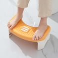 thumbnail image 2 of Taburete de inodoro plegable de plástico Sunnimix Naranja Blanco Escalera de tijera junto a la cama, 2 of 7