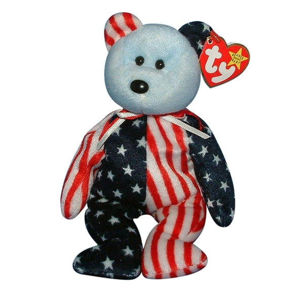 Ty Beanie Baby: Spangle the Bear - Blue Face | Stuffed Animal | MWMT