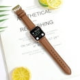thumbnail image 4 of Dwitch Bands Compatible with Apple Watch Band 42mm 44mm 45mm 46mm(Series 10) 49mm for Women Men, Genuine Leather Wristband Strap for iWatch Ultra SE Series 10 9 8 7 6 5 4 3 2 1 Women Men,Brown, 4 of 5