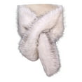 thumbnail image 2 of dianhelloya Female Shawl Fluffy Faux Fur Solid Color Thicken Fine Touch Autumn Winter Long Style Ponchos Scarf Streetwear P One Size, 2 of 8