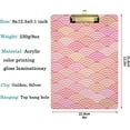 thumbnail image 2 of FMSHPON Beautiful Mermaid Fish Scales Pattern Clipboard Hardboard Wood Nursing Clip Board and Pull for Standard A4 Letter 13x9 inches, 2 of 5