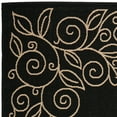 thumbnail image 3 of SAFAVIEH Courtyard Chole Bordered Indoor/Outdoor Area Rug, Black/Beige, 6'7" x 6'7" Round, 3 of 5