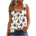 thumbnail image 2 of Puntoco Camiseta sin mangas con cuello cuadrado para mujer, de color liso, holgada, tipo camisola, 2 of 4