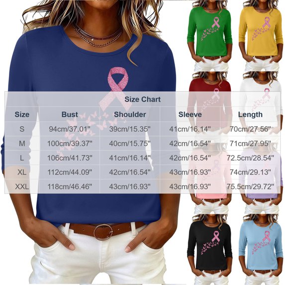 Hurxie Breast Cancer Shirt Women Breast Cancer Awareness Pink Ribbon T-Shirt Cancer Survivor V-Neck Tops Wine,XL