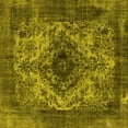 thumbnail image 1 of Ahgly Company Indoor Square Oriental Yellow Industrial Area Rugs, 8' Square, 1 of 4