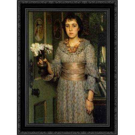 Anna Alma Tadema 20x24 Black Ornate Wood Framed Canvas Art by Alma Tadema, Sir Lawrence