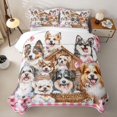 thumbnail image 2 of Erosebridal Cartoon Dogs Twin Quilt Set for Girls, Animal Pet Twin Coverlet Set, 2-Piece 1 Quilt and 1 Pillowcase, 2 of 7