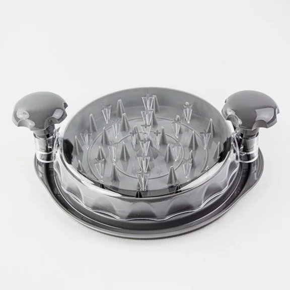 Chicken Shredder Large Chicken Breast Shredder Tool Twist with Brush&Fork, Visible Meat Shredder Machine, Anti-Slip Strip, Ergonomic Handle, BPA Free, Suitable for Pork Beef Chicken(Grey)