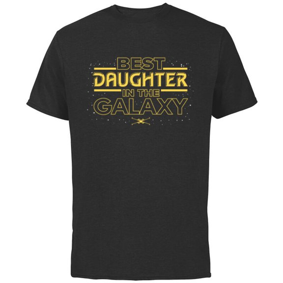 Star Wars Best Daughter in the Galaxy Family Trip Birthday- Short Sleeve Cotton T-Shirt for Adults - Customized-Black
