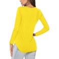 thumbnail image 2 of Womens V Neck Long/Short Sleeve T Shirts Basic Tee Tops, 2 of 3