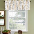 thumbnail image 3 of 2 Pack Valances for Window, Yellow Grey Botanical Short Curtains for Kitchen Bedroom Living Room, Spring Floral Summer Farmhouse Rod Pocket Small Window Treatment Valance Drapes 60 x 18 Inch, 3 of 8