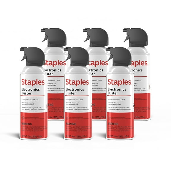Staples Electronics Air Duster 10 oz. 6/Pack (SPL10ENFR-6) SPL10EN-6