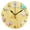 Black, variant on Pastel Colored Shells and Starfishes Round Wall Clock Silent Analog Battery Operated Black Pointer Home Decor 9.84" Diameter