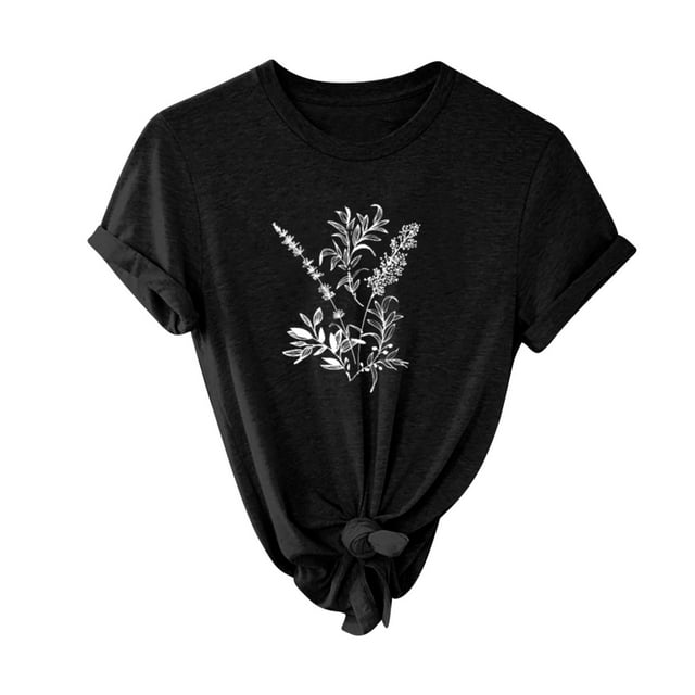CEHVOM T-shirt à Manches Courtes Imprimé Mode pour Femmes Blouse Décontractée en Solde