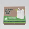 thumbnail image 3 of Biodegradable 13 Gallon White Kitchen Trash Bags With Handles (50 Pack) - Extra Strong  Leak-proof & Thick 1.18 Mil 15% Thicker Than Fits Standard 13 Gal Cans D2w, 3 of 4