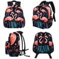 thumbnail image 4 of Flamingo Tropical Rainforest Cute Bag Diaper Backpack Baby Cushion Backpack Backpack for School Teens with Adjustable Strap and Large Capacity, Printed Design, 4 of 6