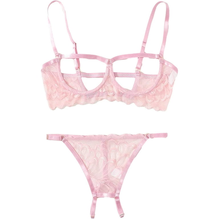 Sexy Floral Lace Soft Wireless Bra Comfort Panty 2 Pcs Set – FloraShe