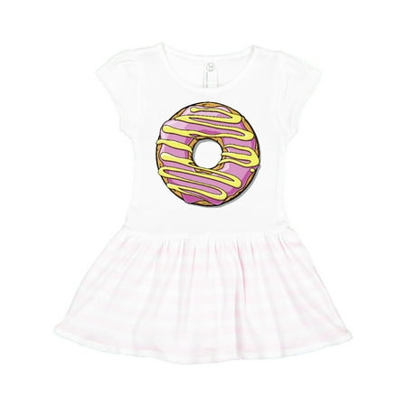 

Inktastic Donut Pink Frosting Yellow Icing Gift Toddler Girl Dress