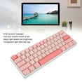 thumbnail image 4 of 61 Keys Mechanical Keyboard, Blue Switch Mechanical Keyboard Slight Feedback Dynamic Backlight Light Press Adjustable Light Speed USB C Wired  for Home, 4 of 7