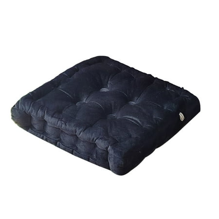 Square Velvet Seat Cushion Tufted Thicken Chair Pad Tatami Floor Pillow Cushions for Home Office Car 15.7 x15.7 x3.5