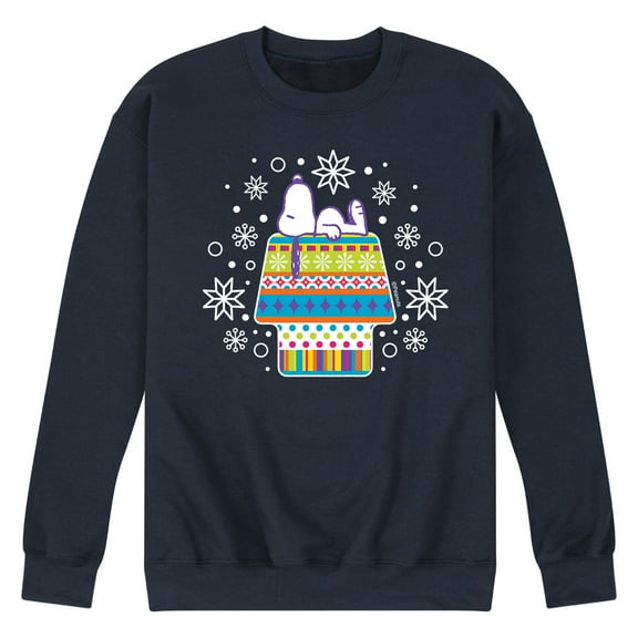 Peanuts - Scandinavian Snoopy - Men's Crew Neck Fleece Pullover