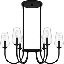 VSC5028MBK Quoizel Lighting Viscount - 6 Light Chandelier-14.25 Inch Tall and 28 Inch Wide