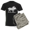 thumbnail image 6 of CafePress - Moose Silhouette Men's Dark Pajamas - Men's Dark Loose Fit Cotton Pajama Set, 6 of 7