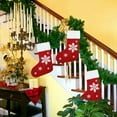 thumbnail image 4 of Embroidered Christmas Stocking - 10.2 Inch Classic Santa Sock for Fireplace/Tree Decor, 4 of 6