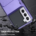 thumbnail image 3 of Wallet Case for Samsung Galaxy S22 Plus Case with 4-Card Credit Card Holder Slot Shockproof Cover Hybrid Heavy Duty Protection  Phone Case Compatible with Galaxy S22 Plus 5G-Purple, 3 of 12