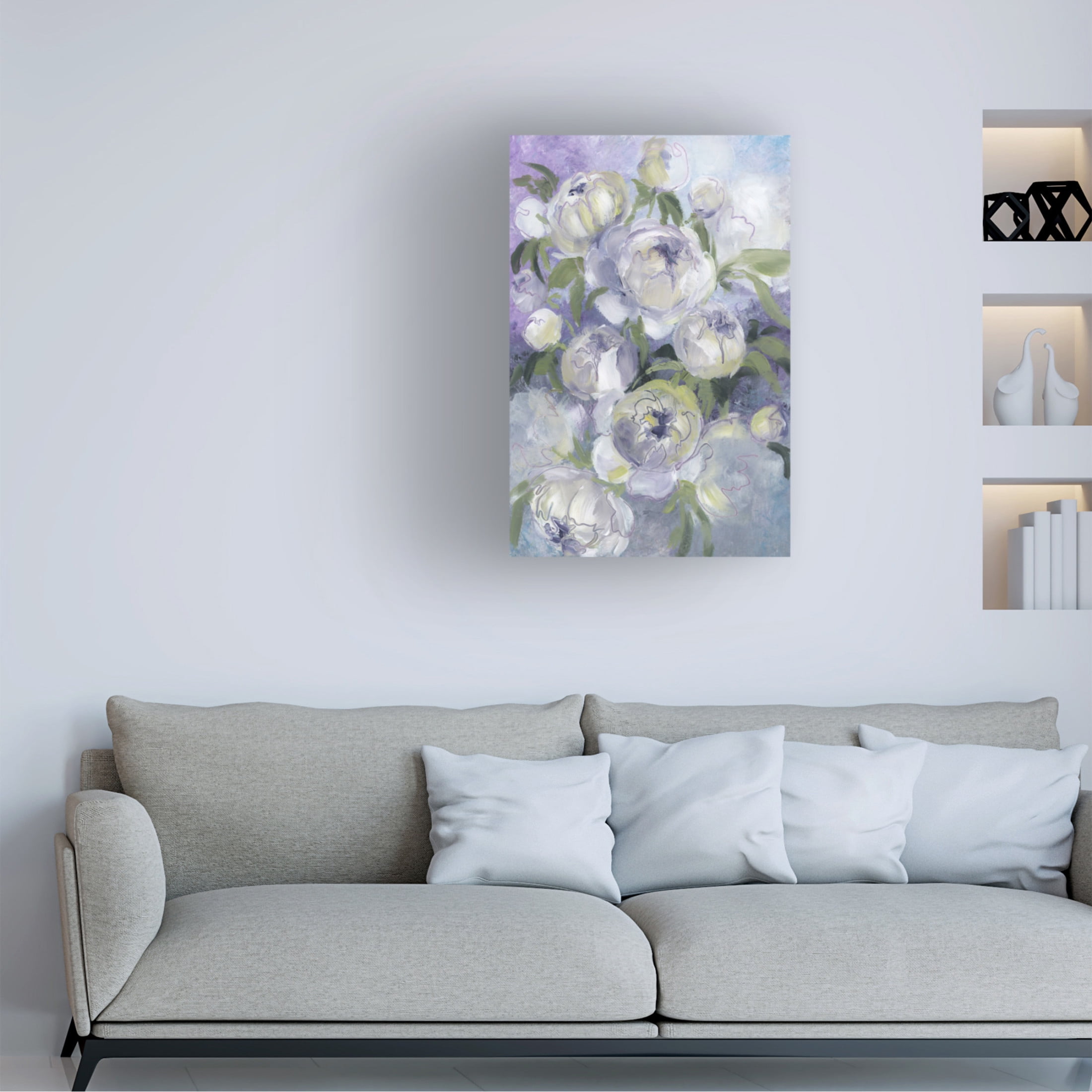 Trademark Fine Art Rosana Laiz Blursbyai Sady painterly florals in violet Canvas Wall Art