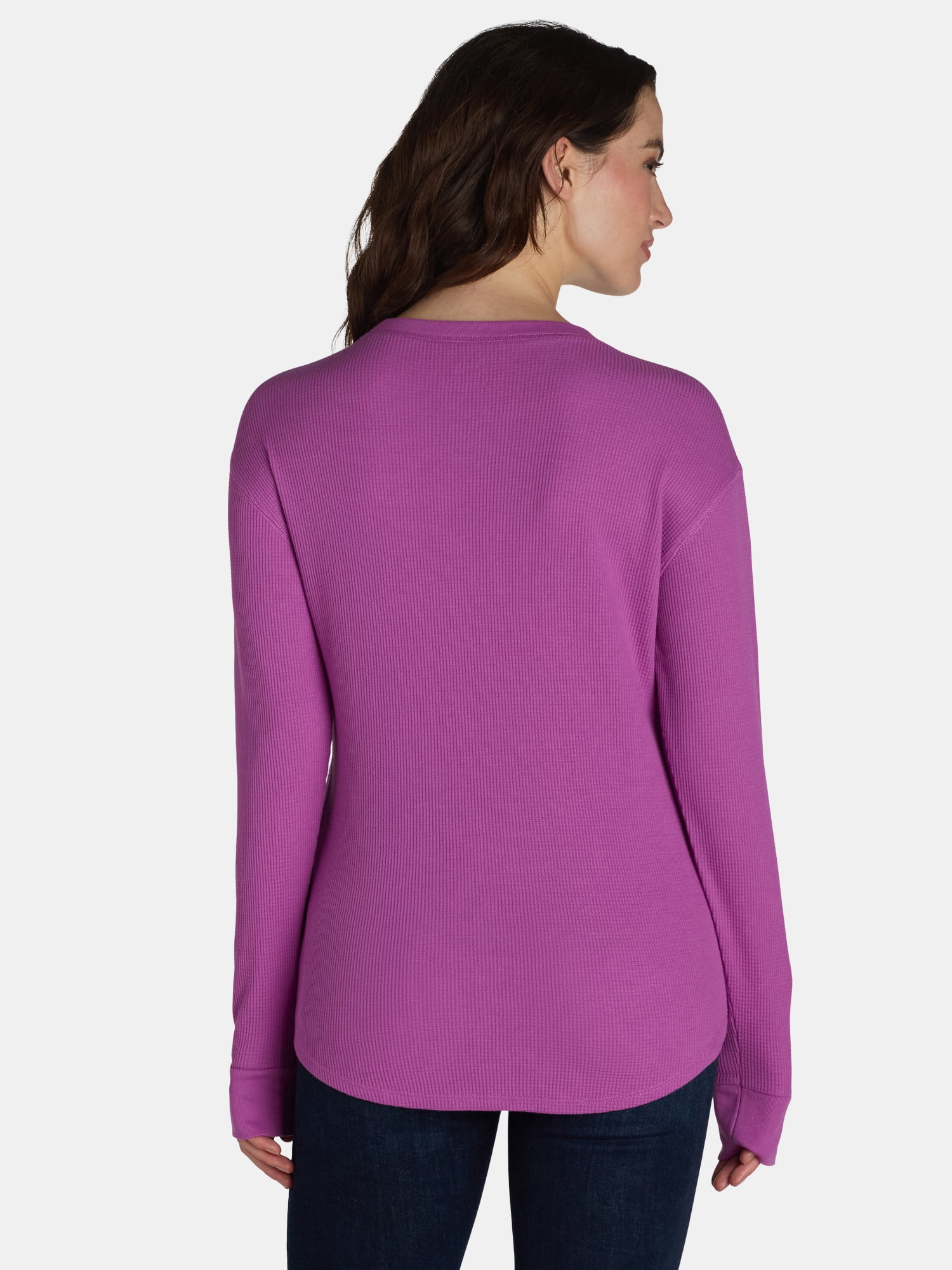 Time and Tru Women's Thermal Top with Long Sleeves, Sizes XS-XXXL