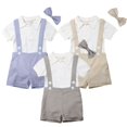 thumbnail image 3 of Newborn Baby Boy Girl Outfits Clothes Romper Tops Jumpsuit Shorts Pants 3PCS Set, 3 of 5