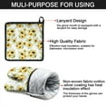 thumbnail image 7 of White Sunflower Kitchen Oven Mitt and Pot Holder Sets 4 Pcs for Baking, Cooking and Grilling, Heat Resistant Up To 392 °F, 7 of 7
