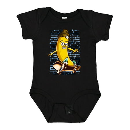 

Inktastic Skateboarding Banana Funny Skater Boys or Girls Baby Bodysuit