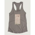 thumbnail image 3 of Blush Chinoiserie I Racerback Tank Women -Naomi McCavitt Designs, Female Large, 3 of 4