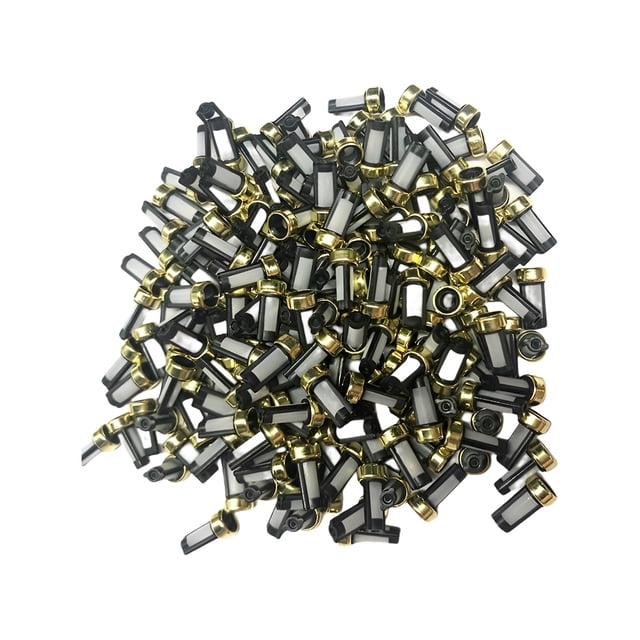 Riwesomey 100 piezas de filtro de microcesta de combustible para coche, repuesto de reparación de mantenimiento de automóviles de acero inoxidable para Vehículos, repuestos y accesorios Mis Riwesomey VI018319-00