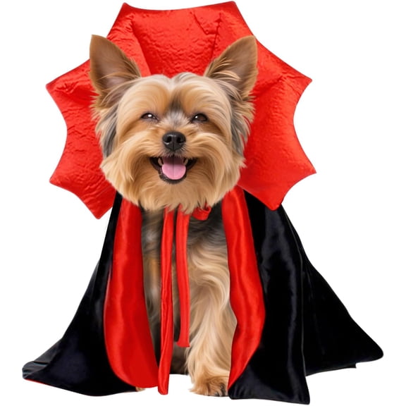 Dog Cat Vampire Cloak Costume for Small Medium Dogs Cats, Halloween Dog Costumes Cat Vampire Cloak
