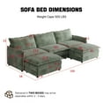 thumbnail image 3 of 109" Corduroy Modular Sectional Sofa, Oversized Deep Seat U Shaped Couch Set, 3 of 6