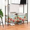 thumbnail image 3 of Yayeee Foldable Storage Basket for Shelves with Handles Set of 2 Waterproof Cloth Bins, Blue Tomatoes, 3 of 7
