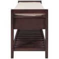 thumbnail image 3 of Hassch Contemporary Storage Stool,Shoe Rack With Cushioned Seat And Drawers, Multipurpose Entryway Storage Bench, Espresso, 3 of 9