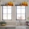 thumbnail image 3 of LALILO Kitchen Curtain Valance Pumpkin Dog Bone Shape Jar And Rod Pocket Window Curtain 52"x 18" Set of 2, 3 of 5