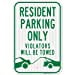 thumbnail image 2 of Resident Parking Only Sign, Violators Will Be Towed, Large 12x18 3M Reflective (EGP) Rust Free .63 Aluminum, Weather/Fade Resistant, Easy Mounting, Indoor/Outdoor Use, Made in USA by Sigo Signs, 2 of 10