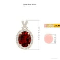 thumbnail image 4 of Angara Lab Grown Ruby Halo Pendant Necklace in 14K Rose Gold for Women - July Birthstone Jewelry | 2 ct Lab Created Ruby Vintage Style Necklace, 4 of 8