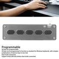 thumbnail image 3 of Teclado Programable, Teclas De Silicona Teclado Silencioso Práctico 5 Teclas DIY Programable Negro Para Medios Para Música, 3 of 7