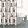 thumbnail image 4 of White Highland Cow Floral Pattern Shower Curtain 72"x72" ,Bathroom Decorative Shower Curtains Set with 12 Hooks,Modern Waterproof Washable Shower Curtain, 4 of 6